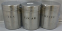 Picture of S.S 3PC TEA, COFFEE,SUGAR CANISTER SET SS95